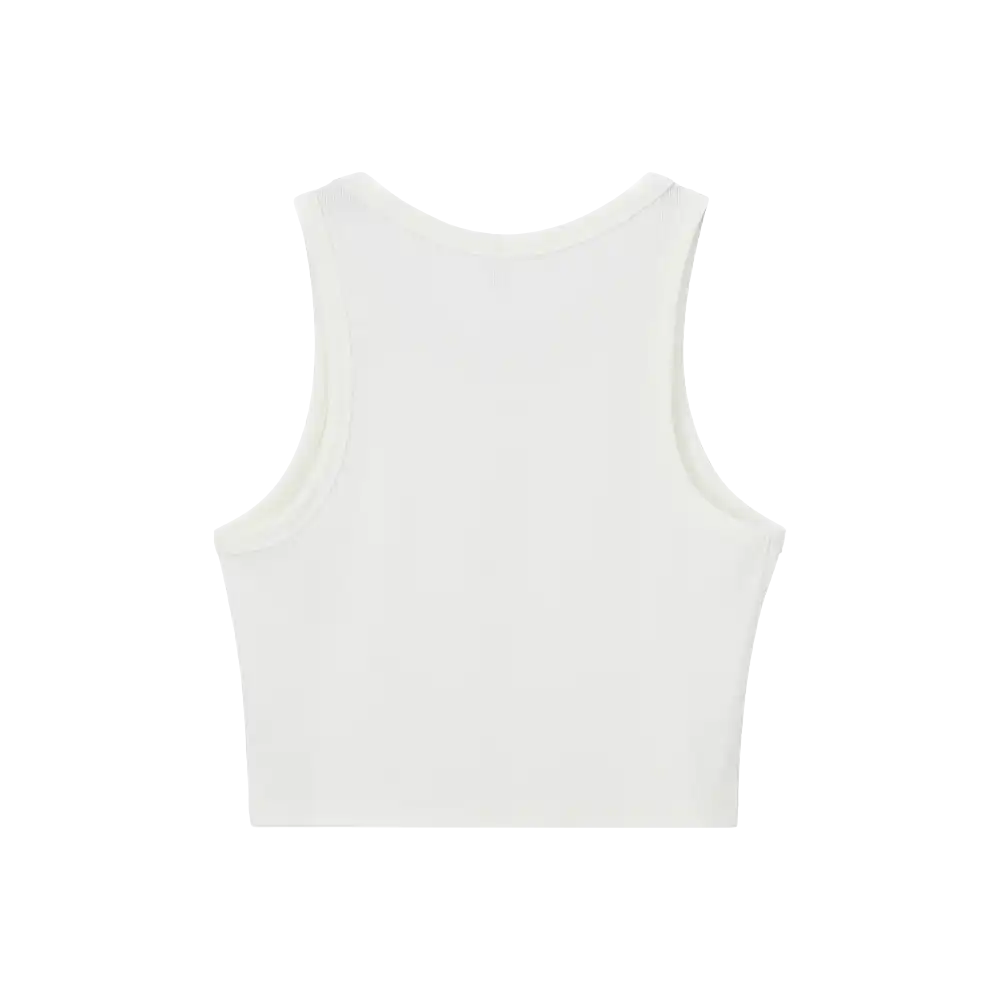 FH325_FH326_FH327_FH328_extra_005 "Arria Ribbed Crop Tank Top – Women’s Soft Slim Fit Scoop Neck Sleeveless Shirt, additional product view 5."