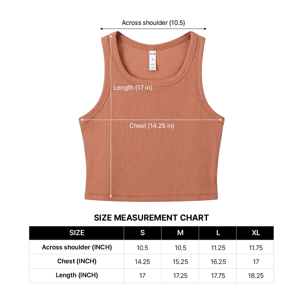 FH329_FH330_FH331_FH332_extra_003 "Arria Ribbed Crop Tank Top – Women’s Soft Slim Fit Scoop Neck Sleeveless Shirt, additional product view 3."