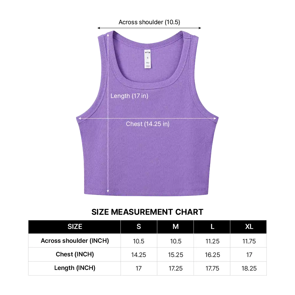 FH333_FH334_FH335_FH336_extra_003 "Arria Ribbed Crop Tank Top – Women’s Soft Slim Fit Scoop Neck Sleeveless Shirt, additional product view 3."