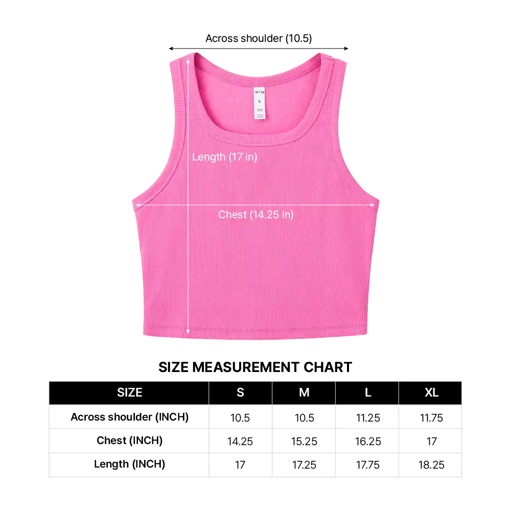 FH337_FH338_FH339_FH340_extra_003 "Arria Ribbed Crop Tank Top – Women’s Soft Slim Fit Scoop Neck Sleeveless Shirt, additional product view 3."