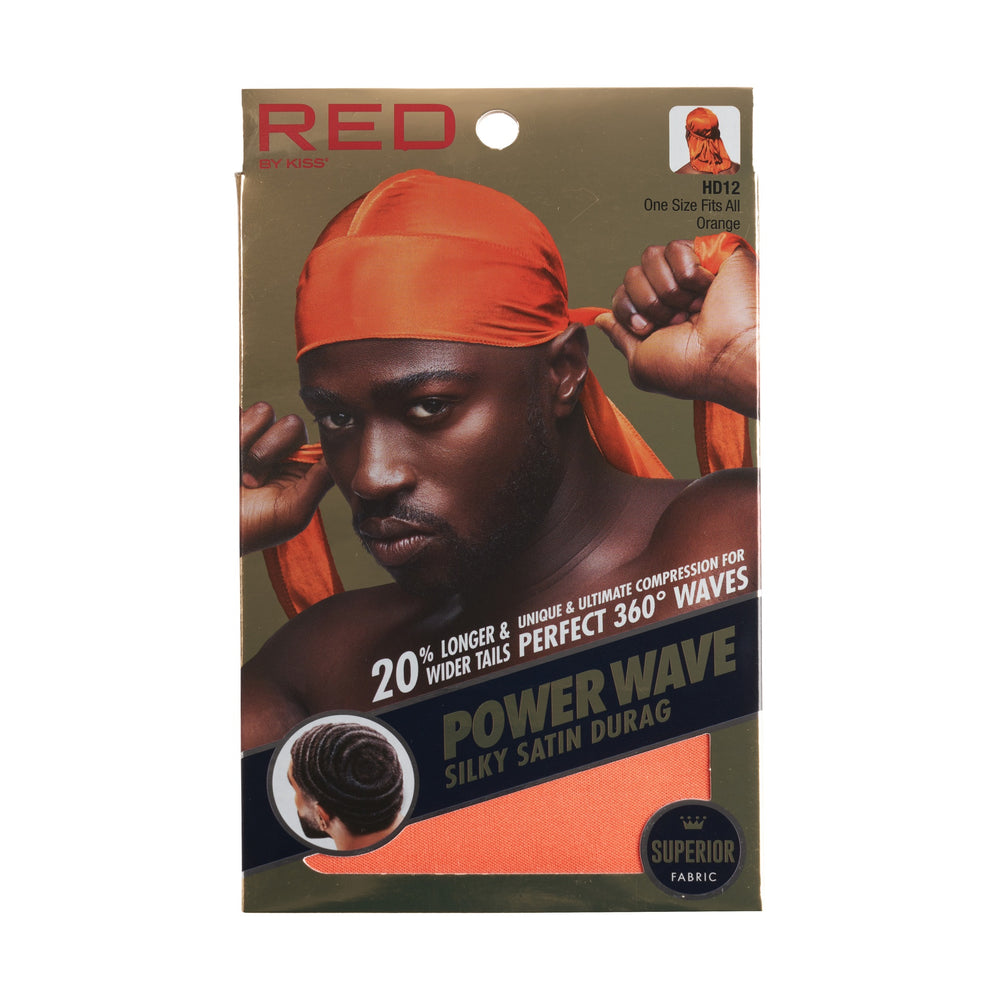Power Wave Silky Satin Durag__Orange