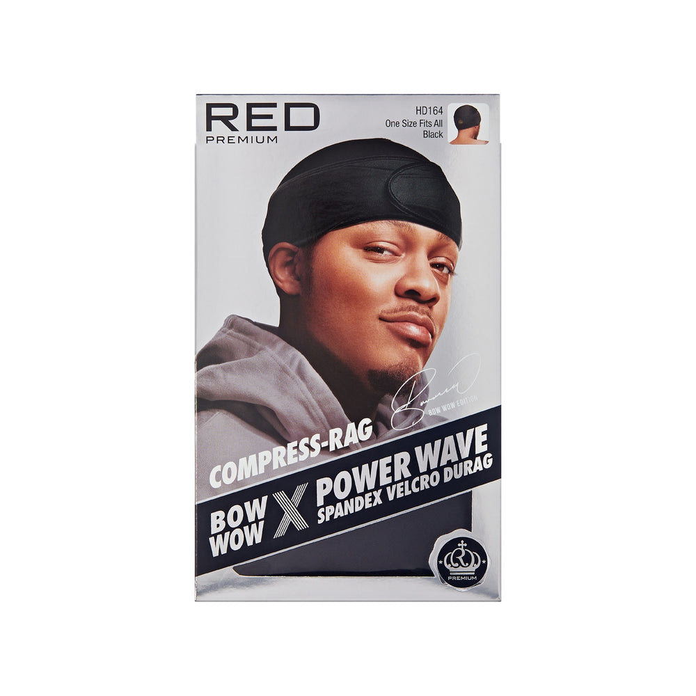 BOW WOW X Power Wave Spandex Hook and Loop Fastener Compress Rag__Black