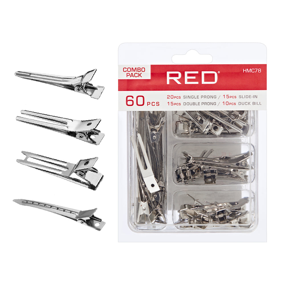 Metal Hair Sectioning Clip Combo__Silver