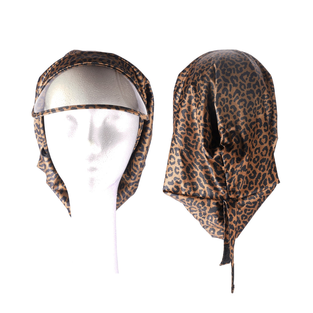 Premium Satin Lined Rain Cap__Leopard