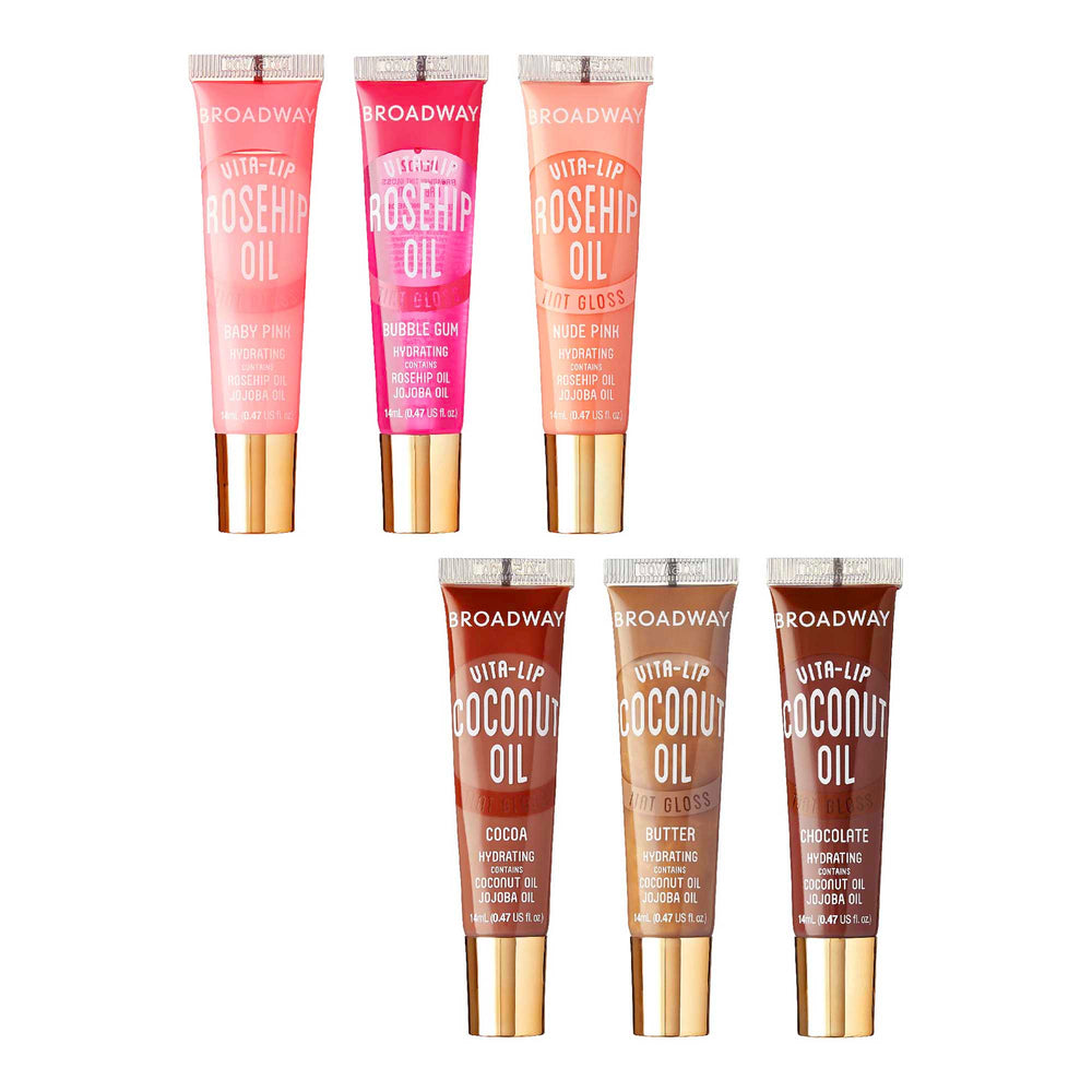 Broadway Vita-Lip Tinted Lip Gloss (3-Pack) | High-Shine & Hydrating__6-Pack Complete Set