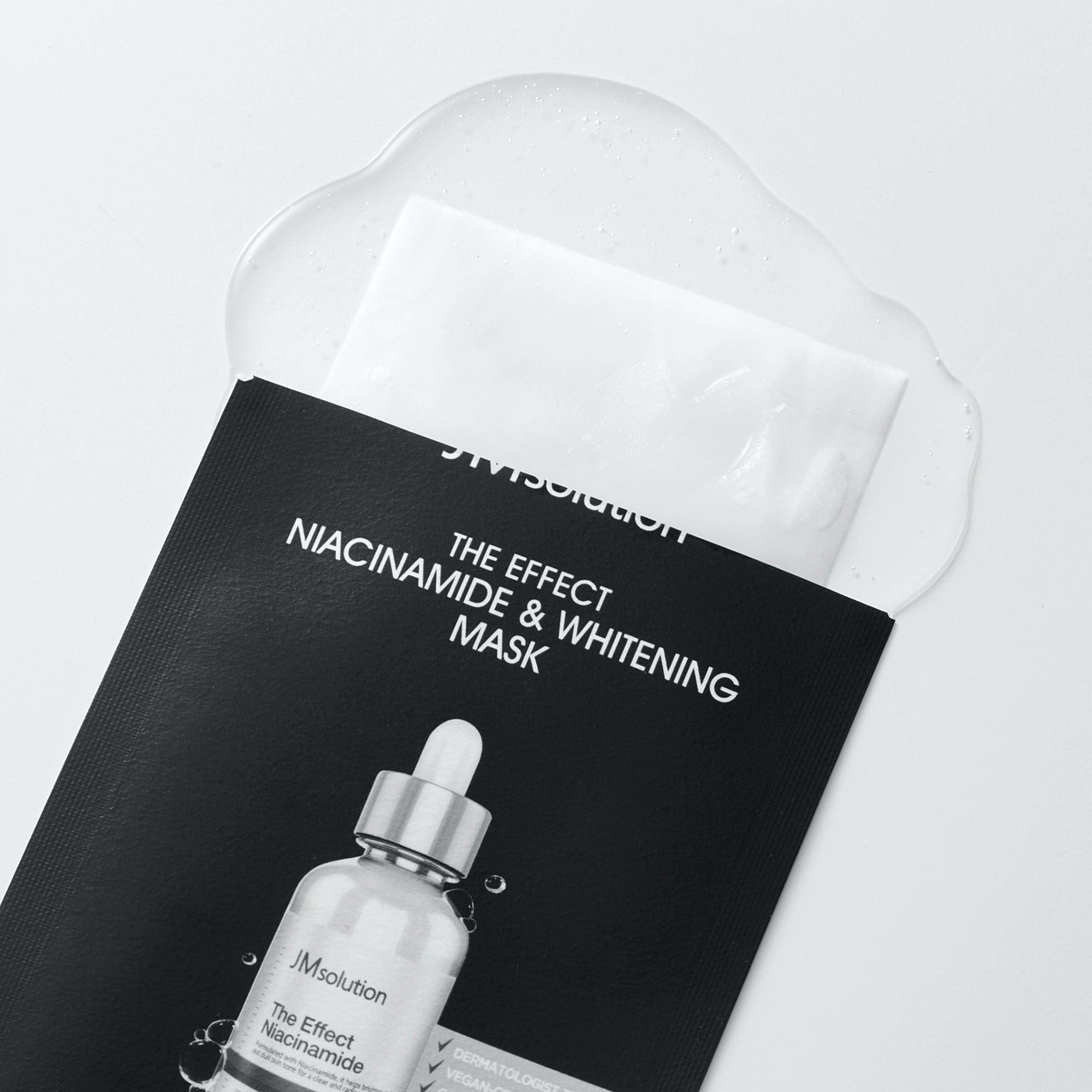 JMsolution The Effect Niacinamide & Whitening Mask | Vegan Certified Sheet | Brightening & Anti-Wrinkle Dual Care | 10 Sheets (0.81 fl.oz x 10)