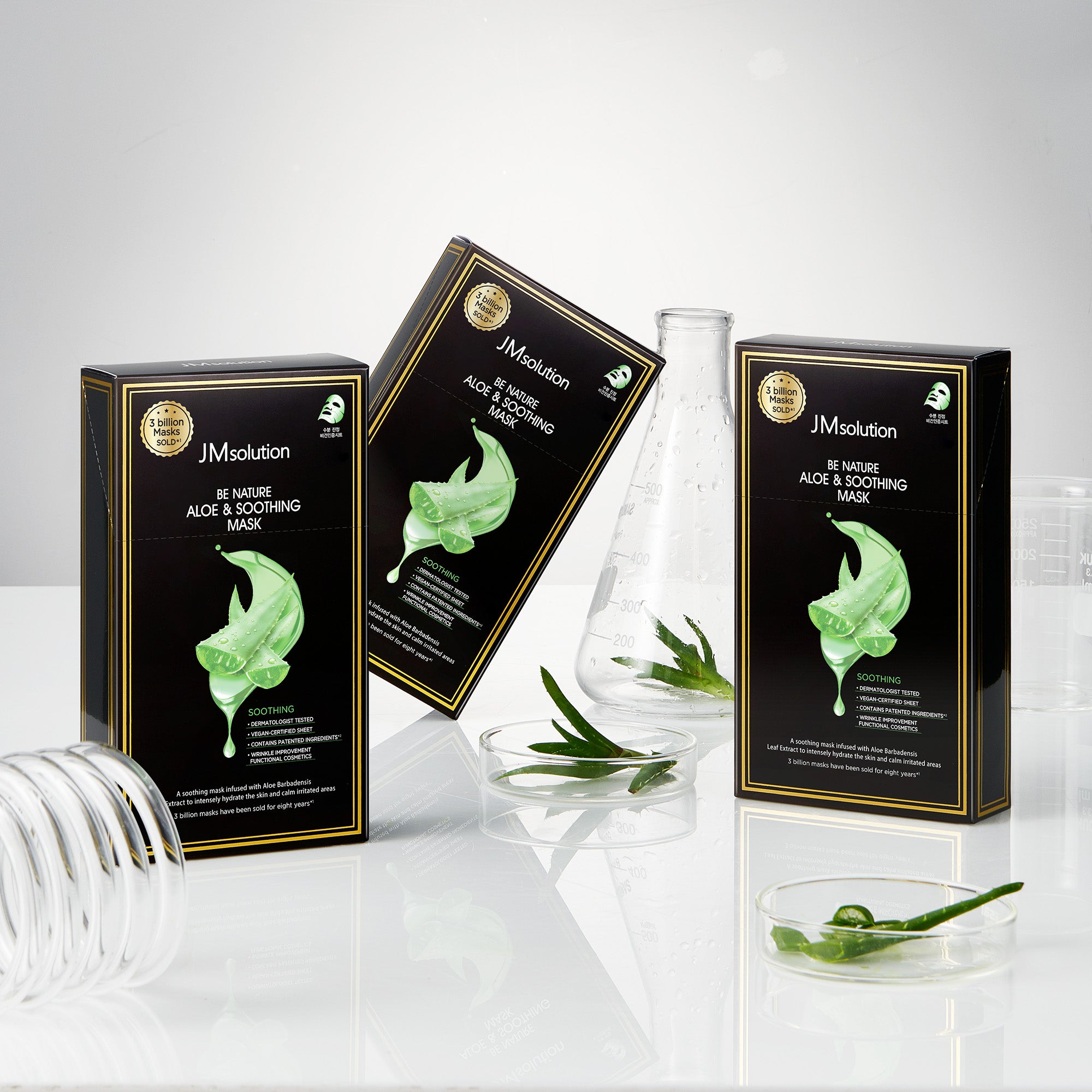 JMsolution Be Nature Aloe & Soothing Mask | Vegan Certified Sheet | Intense Hydration & Calming Care | 10 Sheets (0.81 fl.oz x 10)