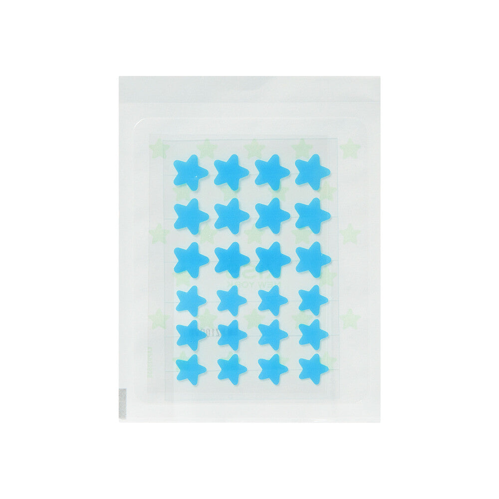 KISS NEW YORK Happy Skin Colorful Spot Patch - Blue Star Hydrocolloid Pimple Patches with Tea Tree Oil & Madecassic Acid (48 Count) product view.