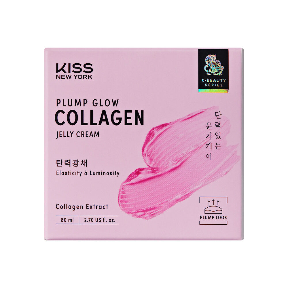 KISS NEW YORK K-Beauty Plump Glow Collagen Jelly Cream (80ml) - Elasticity & Luminosity, package front.
