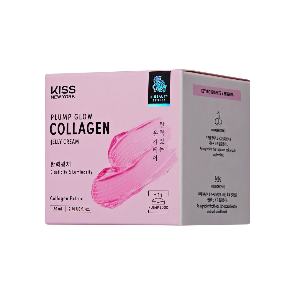 KISS NEW YORK K-Beauty Plump Glow Collagen Jelly Cream (80ml) - Elasticity & Luminosity, side of package.