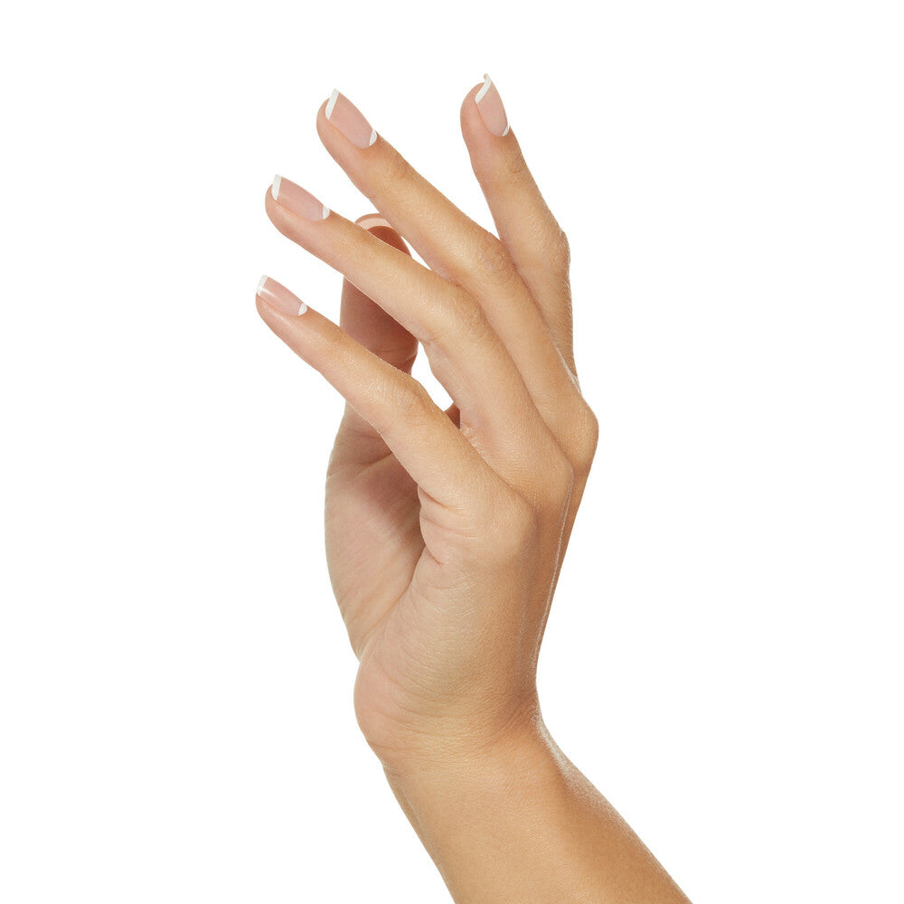 CS03_extra_002 "KISS Classy Press-On Nails – French Tip & Floral Designs, Short Square, package front."