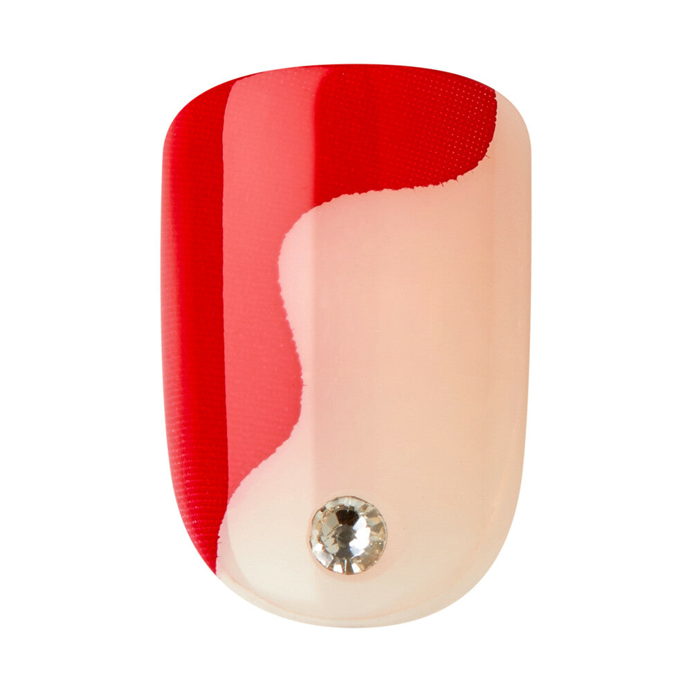 IM33_extra_003 "KISS imPRESS Press-On Nails – Adore You, Short Square Red product view."