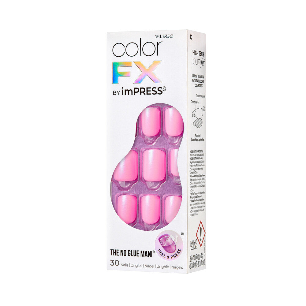 IMCF14C_extra_003 "KISS imPRESS Color FX No Glue Mani Press On Nails 30 Pcs, side of package."