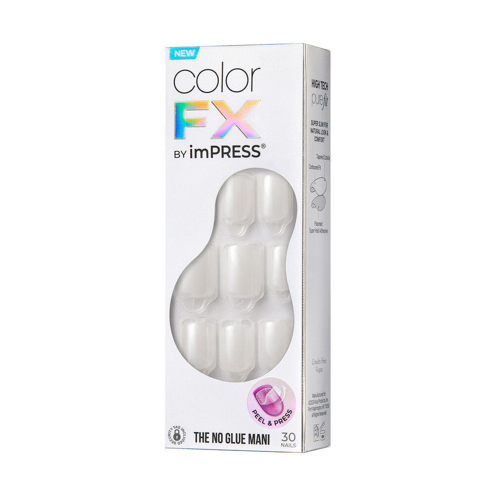 IMCF19_extra_006 "KISS imPRESS Color FX No Glue Mani Press On Nails 30 Pcs, side of package."