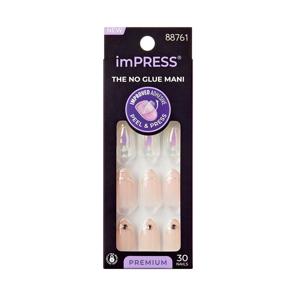 IME01_MAIN "KISS imPRESS Premium Press-On Nails – Decorative Designs, Short & Medium in All My Love, package front."