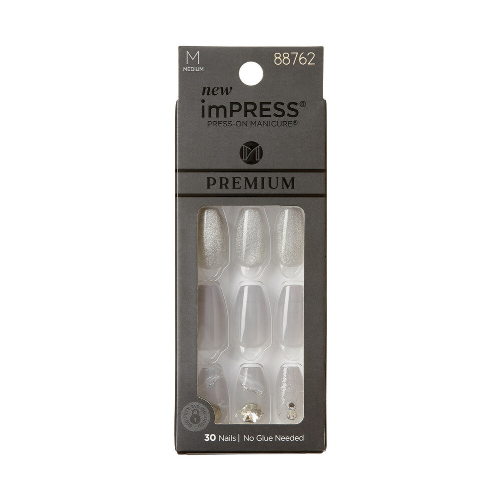 IME02_MAIN "KISS imPRESS Premium Press-On Nails – Decorative Designs, Short & Medium in Legacy, package front."