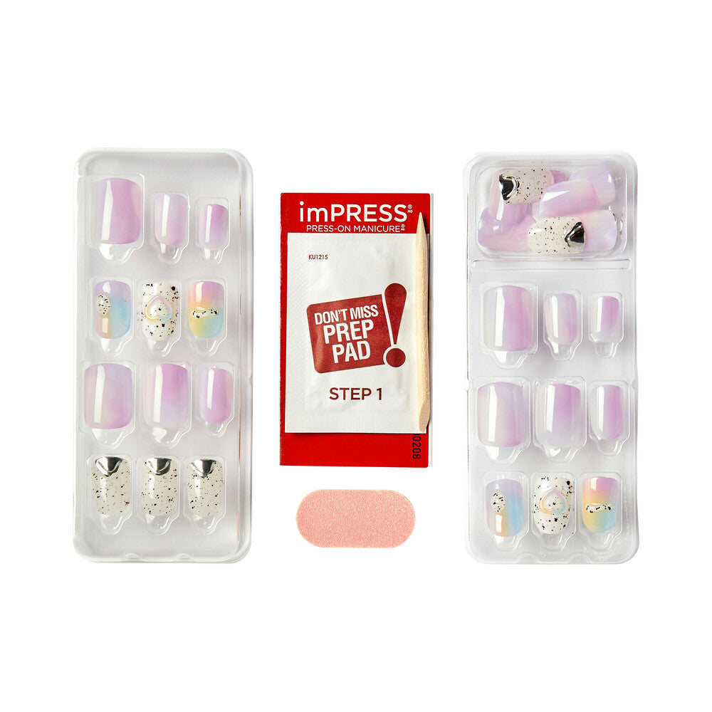 IME03C_extra_005 "KISS imPRESS Premium Press-On Nails – Decorative Designs, Short & Medium product view."