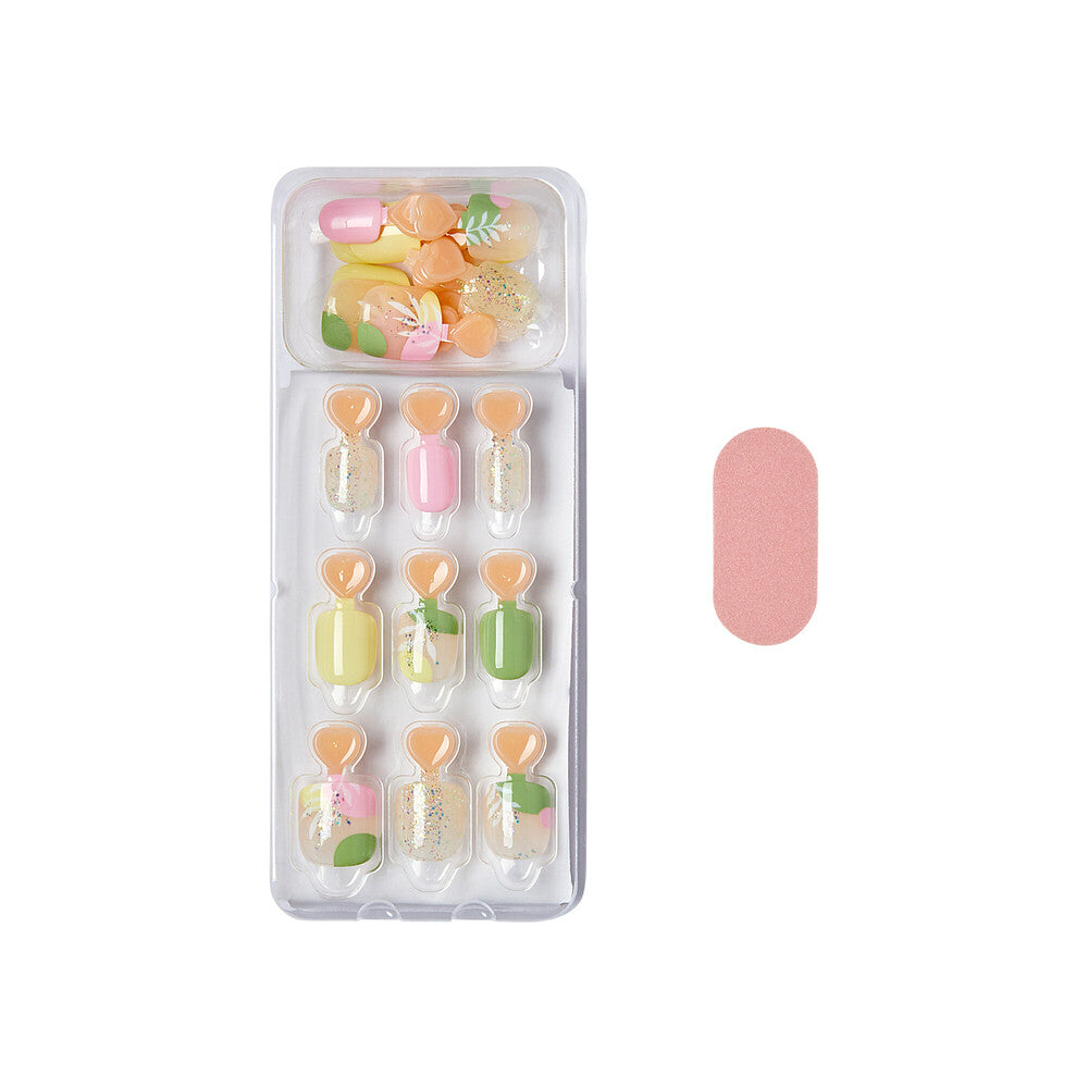 KISS imPRESS MINI Press-On Nails for Kids – Cute Flower Design product view.