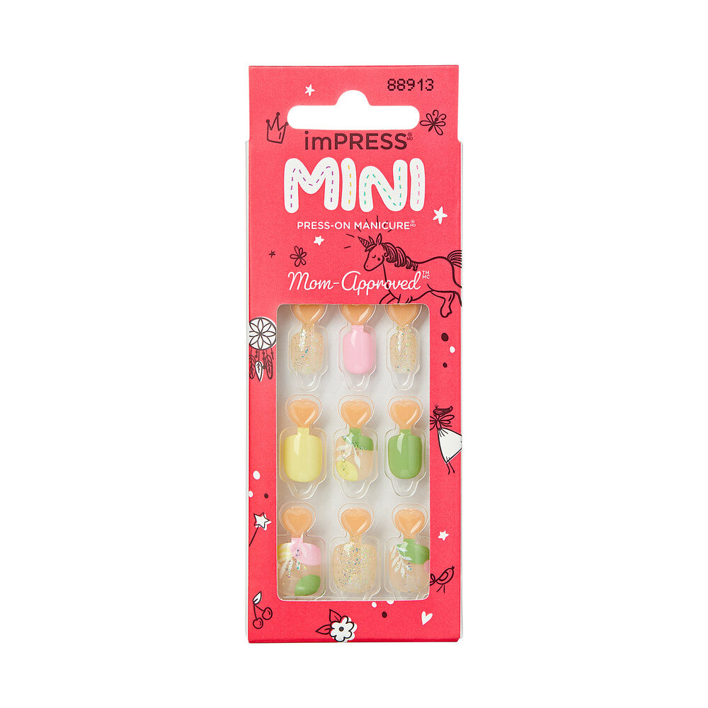 KISS imPRESS MINI Press-On Nails for Kids – Cute Flower Design, package front.
