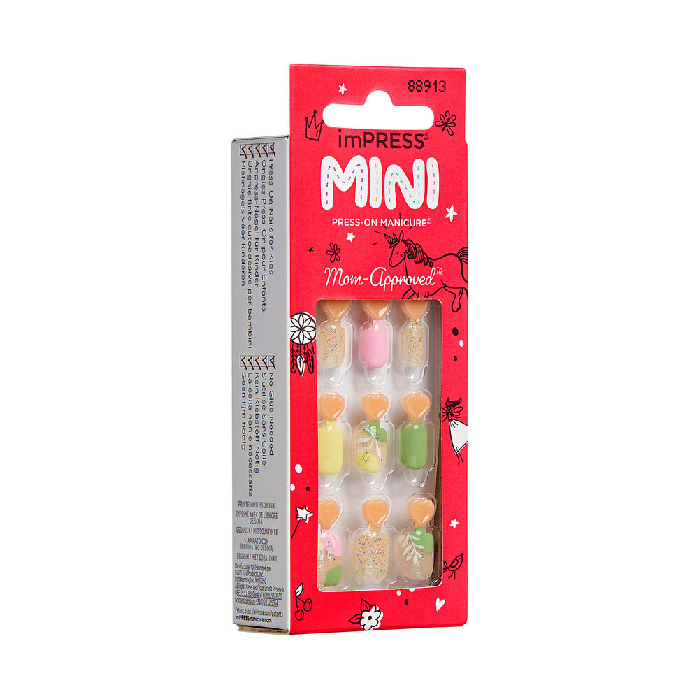 KISS imPRESS MINI Press-On Nails for Kids – Cute Flower Design product view.