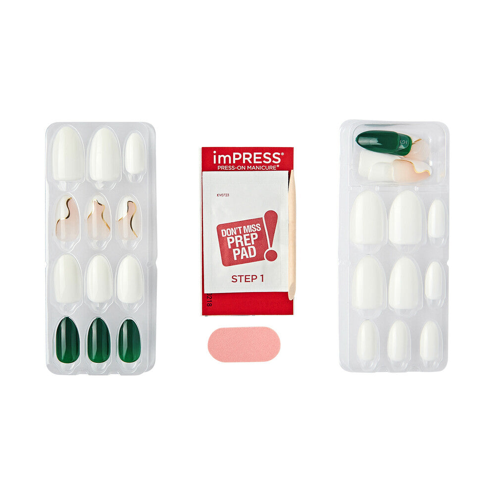 IMM42_extra_006 "KISS imPRESS Press-On Nails – Modern Colorblock Designs, Short product view."