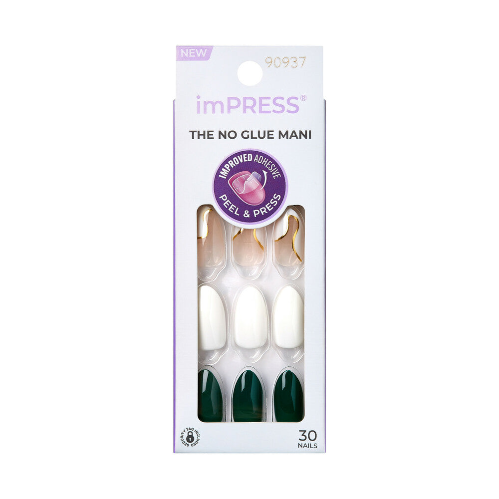 IMM42_MAIN "KISS imPRESS Press-On Nails – Modern Colorblock Designs, Short, package front."