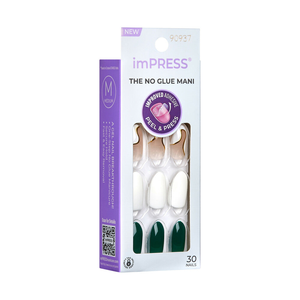 IMM42_extra_007 "KISS imPRESS Press-On Nails – Modern Colorblock Designs, Short product view."
