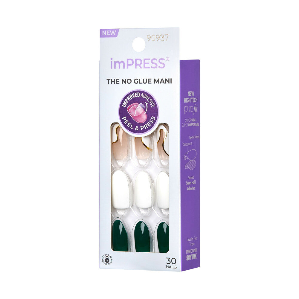 IMM42_extra_008 "KISS imPRESS Press-On Nails – Modern Colorblock Designs, Short, side of package."
