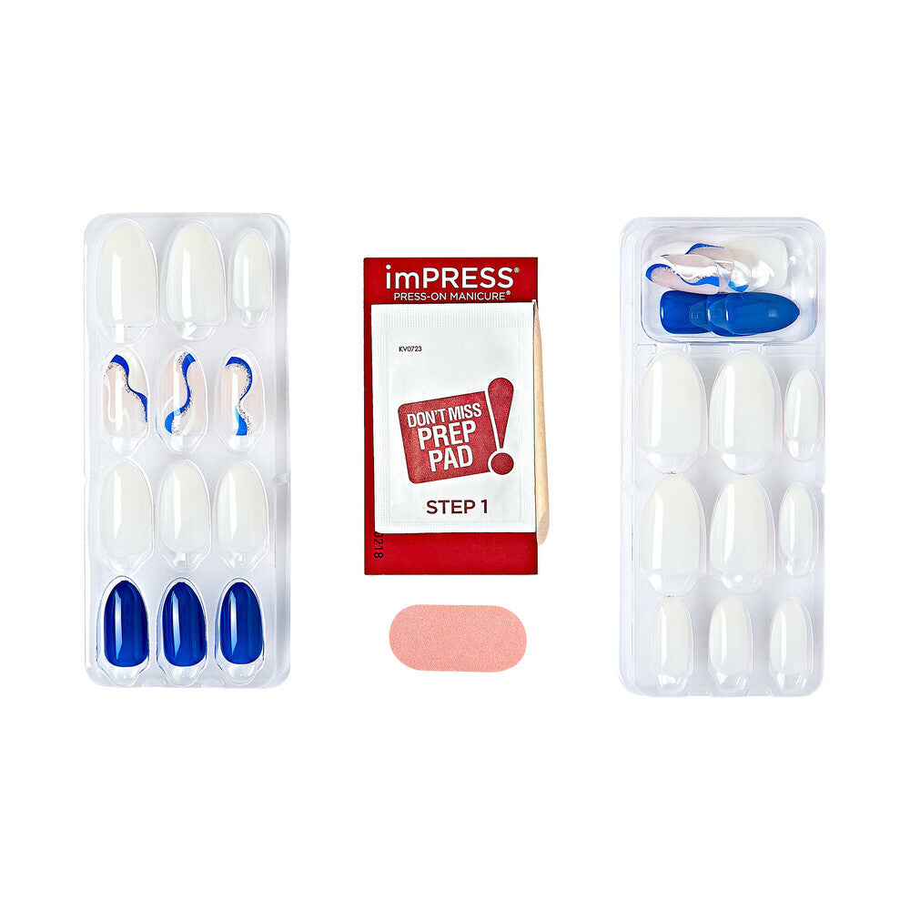 IMM46_extra_006 "KISS imPRESS Press-On Nails – Modern Colorblock Designs, Short product view."