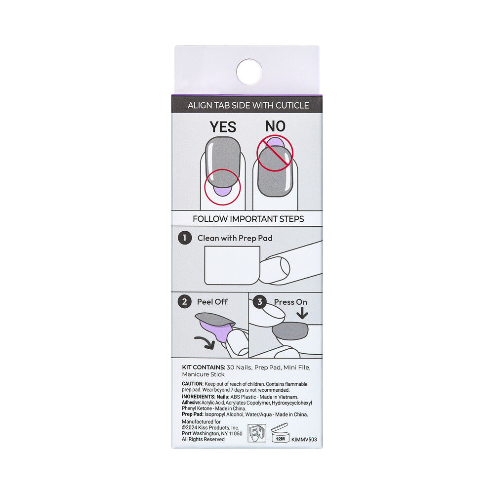 IMM46_extra_009 "KISS imPRESS Press-On Nails – Modern Colorblock Designs, Short, package back."