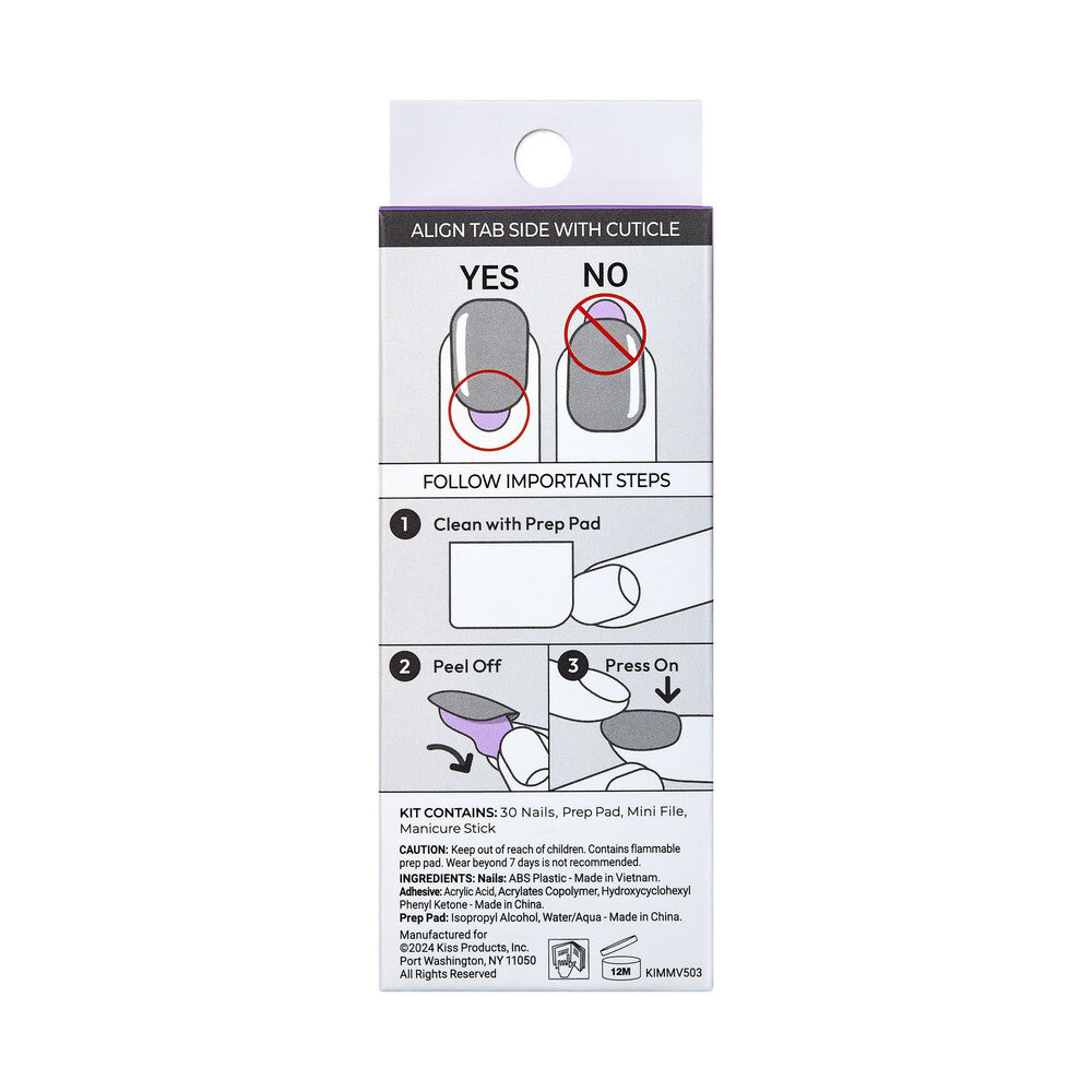IMM48_extra_008 "KISS imPRESS Press-On Nails – Modern Colorblock Designs, Short, package back."