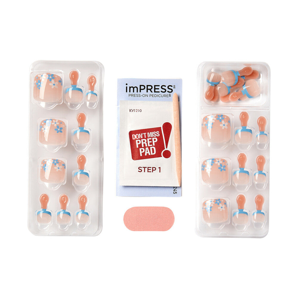 IMT36X_extra_004 "KISS imPRESS Toe Nails – Summer Pedicure Designs, Press-On Toenails product view."
