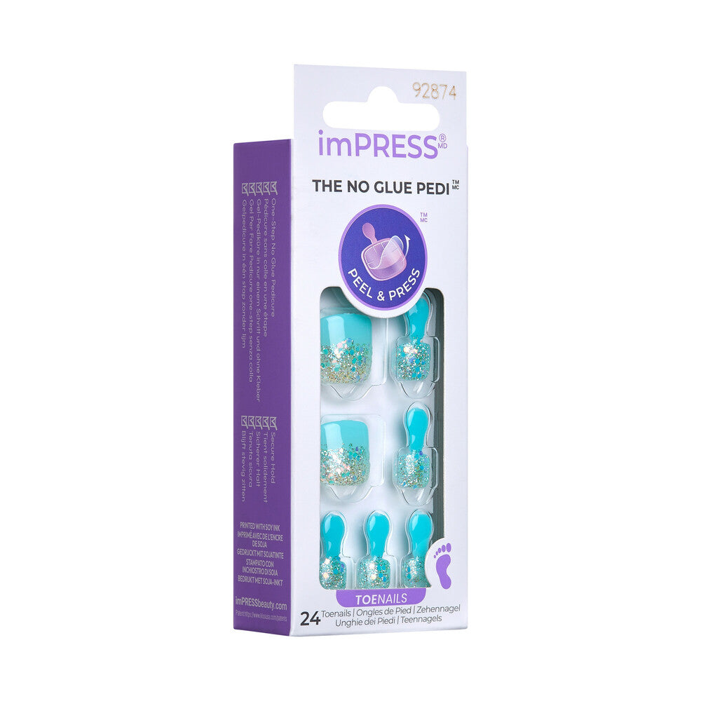 IMT37X_extra_005 "KISS imPRESS Toe Nails – Summer Pedicure Designs, Press-On Toenails product view."