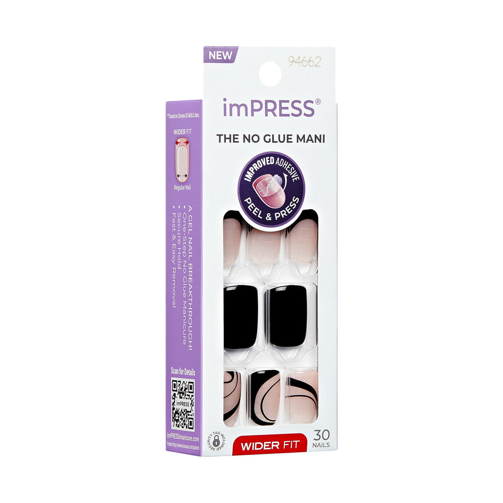 IMW04_extra_007 "KISS imPRESS Press-On Nails – Wider Fit, Short Length, Glossy Designs product view."