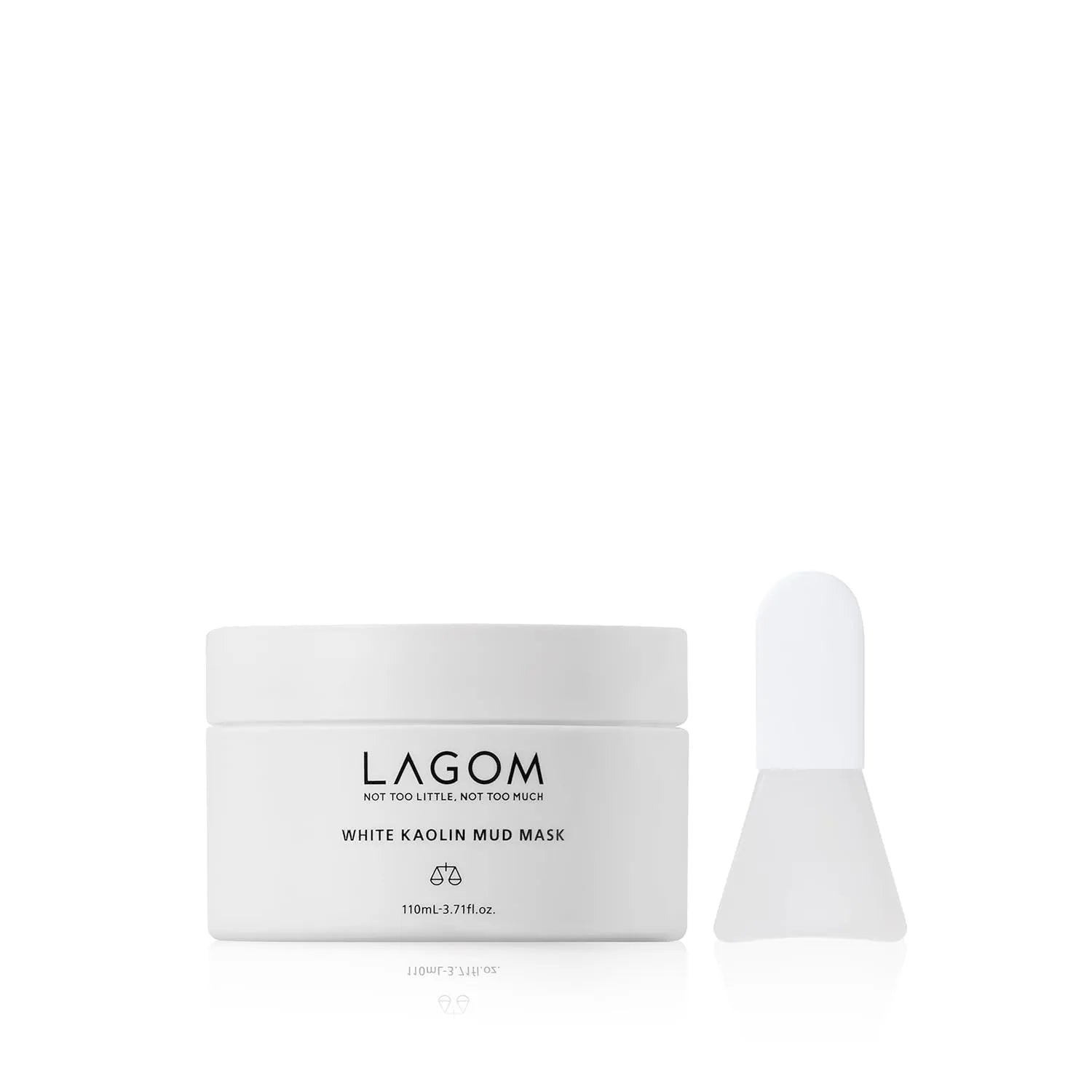 LAGOM White Kaolin Mud Mask - Deep Pore Cleansing & Detoxifying Clay Mask with AHA, BHA, PHA, Hydrating Kaolin for Blackheads & Sebum Control (110ml / 3.71 fl.oz) product view.