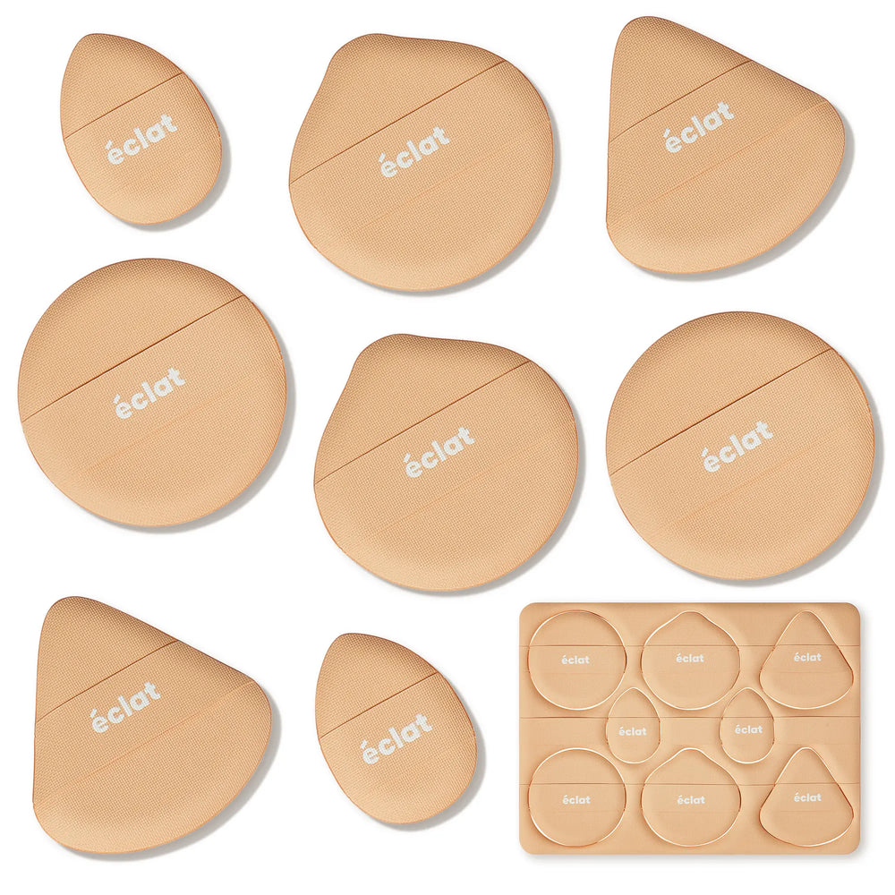 Cushion Puff Makeup Set - 8pcs Soft & Bouncy Foundation, Concealer & Powder Puff__Nude