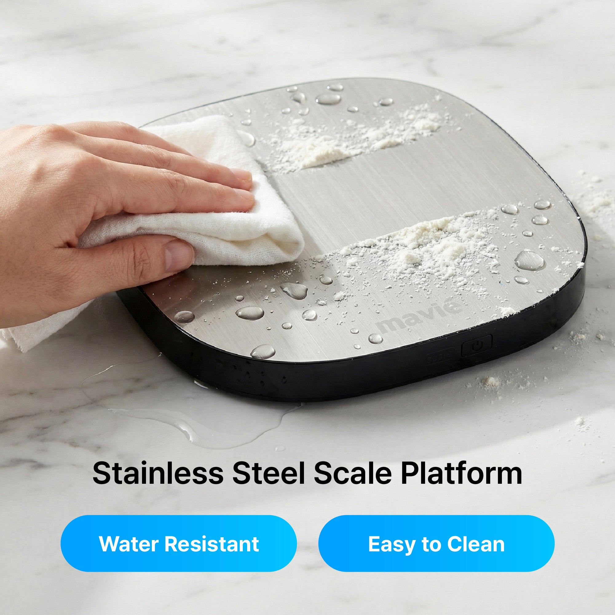 Wireless Digital Kitchen Scale with Detachable Magnetic Display – Stainless Steel Food Scale for Baking & Meal Prep