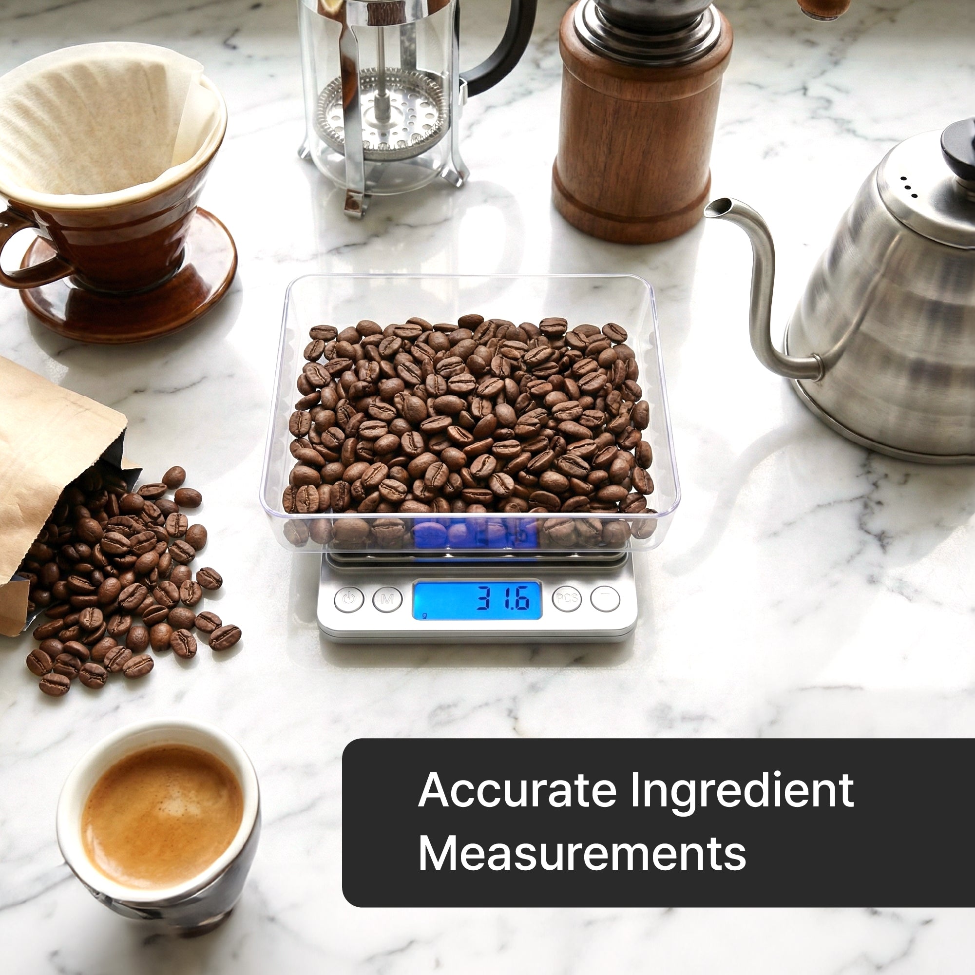 Digital Travel Pocket Scale with Protective Case – 3kg High Capacity, 9 Weighing Units & Blue B