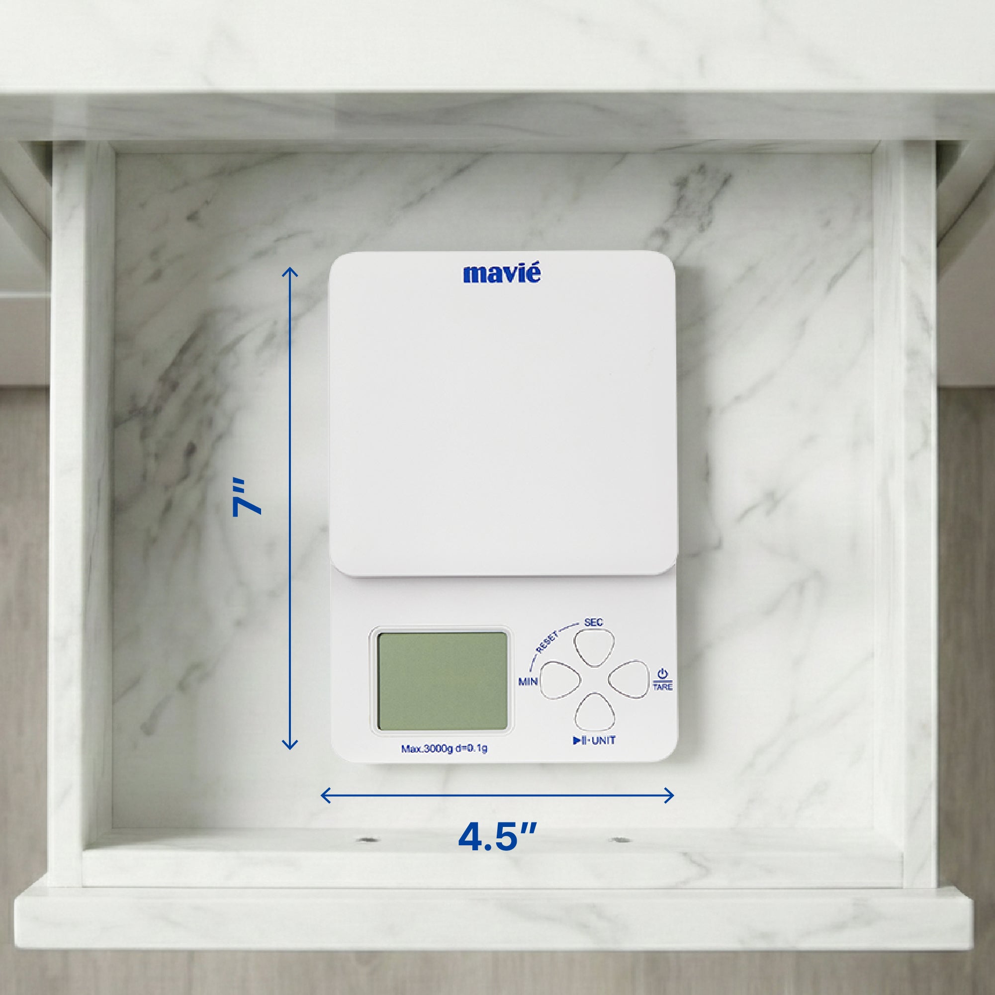 2-in-1 Digital Coffee Scale with Timer High Precision Pour-Over Food Scale (3kg / 0.1g Accuracy)