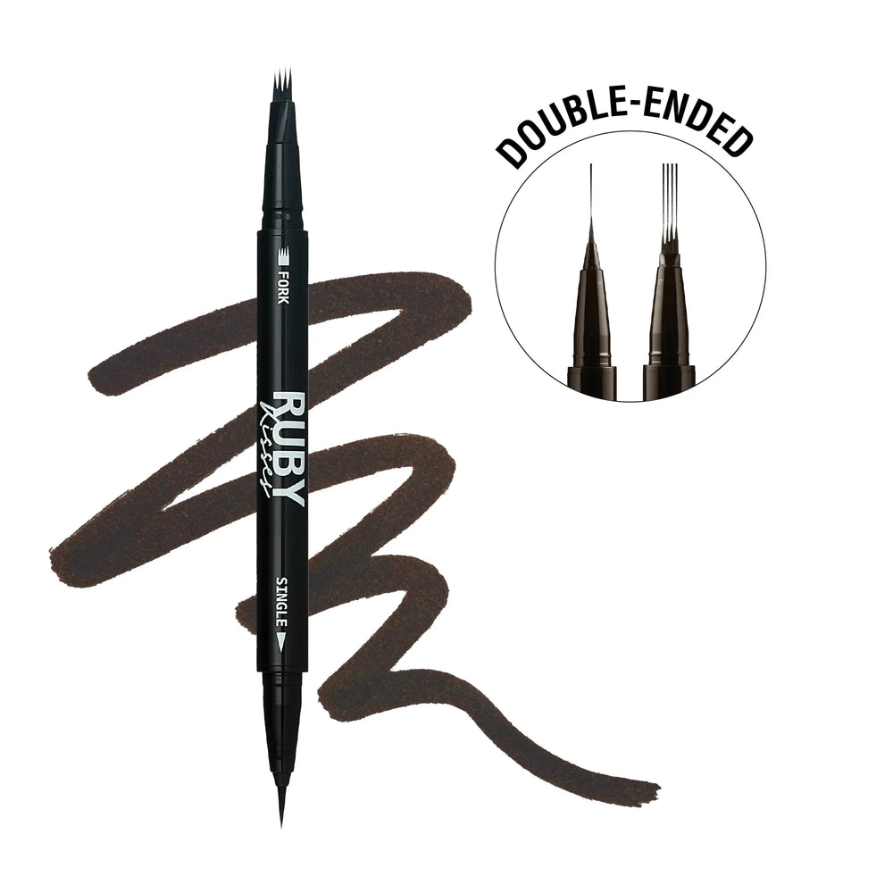 Duo Microblading Tattoo Waterproof Eyebrow Pencil__Medium Brown