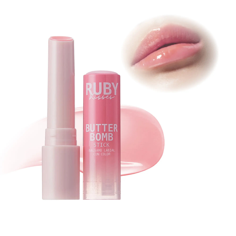 Butter Bomb Lip Balm – High Shine Tinted Gloss & Hydrating Lipstick With Shea Butter__Pink Sugar