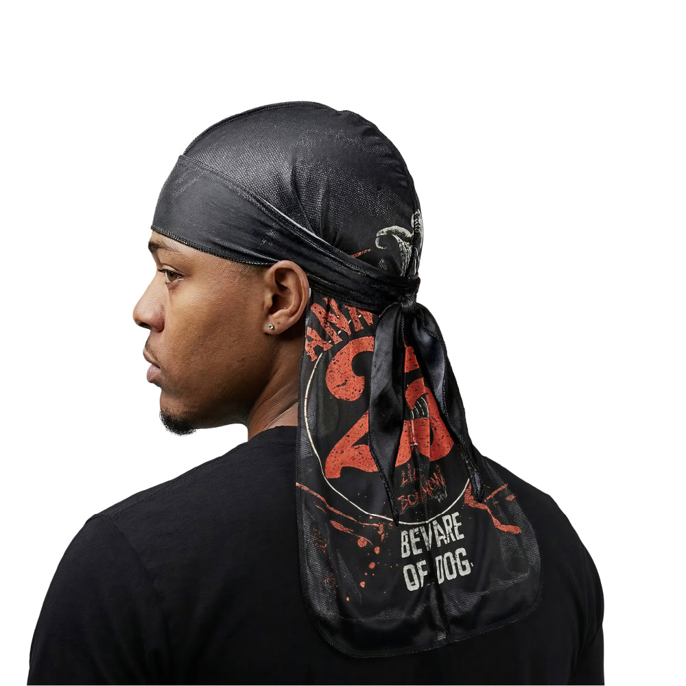 RED Premium Bow Wow 25th Anniversary Limited Edition Durag – Silky Smooth, Extra Long Tails (Black), main product view.
