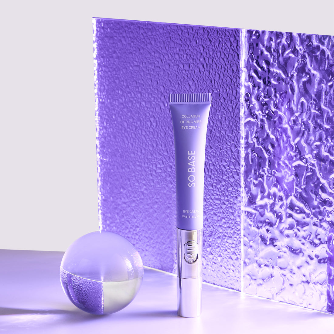 Vibrating Eye Cream for Puffy Eyes & Dark Circles - Anti-Aging Collagen Built-in Galvanic Massager