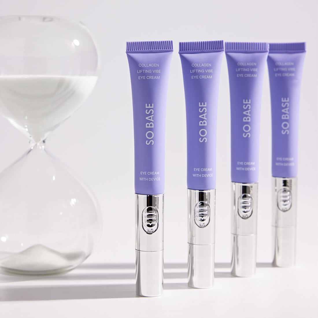 Vibrating Eye Cream for Puffy Eyes & Dark Circles - Anti-Aging Collagen Built-in Galvanic Massager