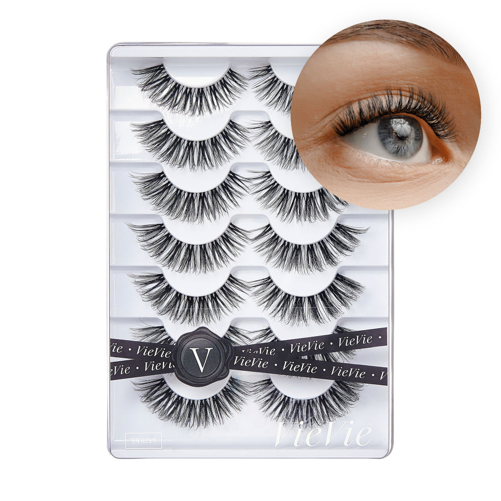 Vie Vie Wispy Faux Mink False Strip Lashes – 7 Pairs – Ivy Beauty