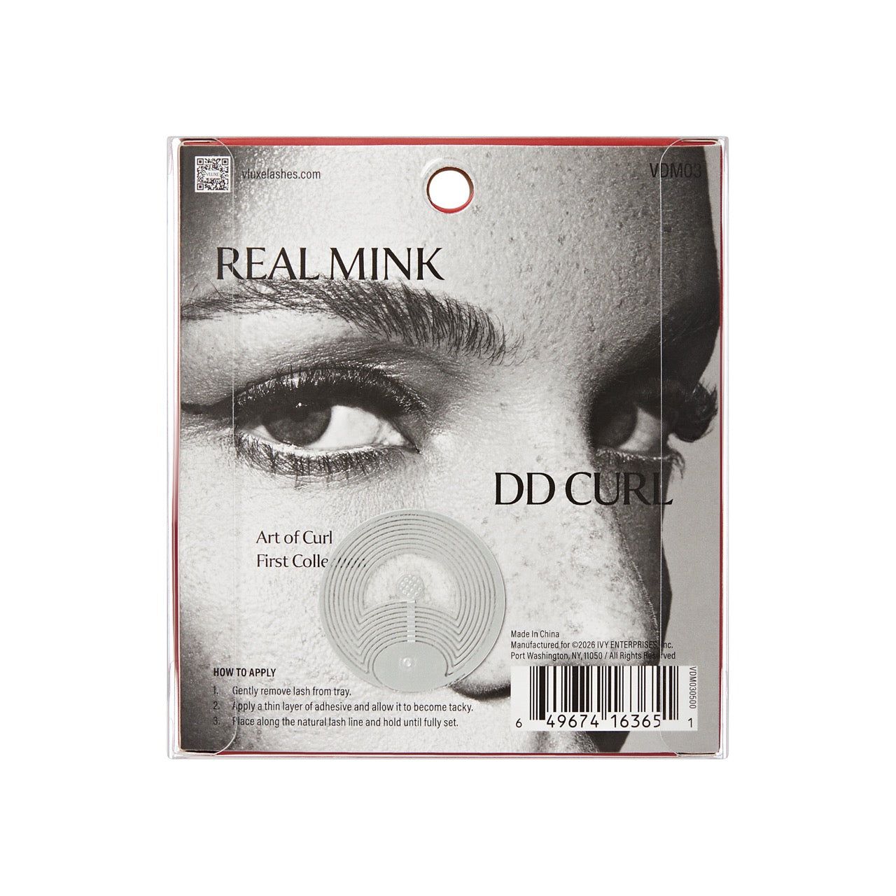 vdm03_extra_006"VLuxe 100% Real Mink DD Curl Strip Eyelashes with Luxury Case product view."