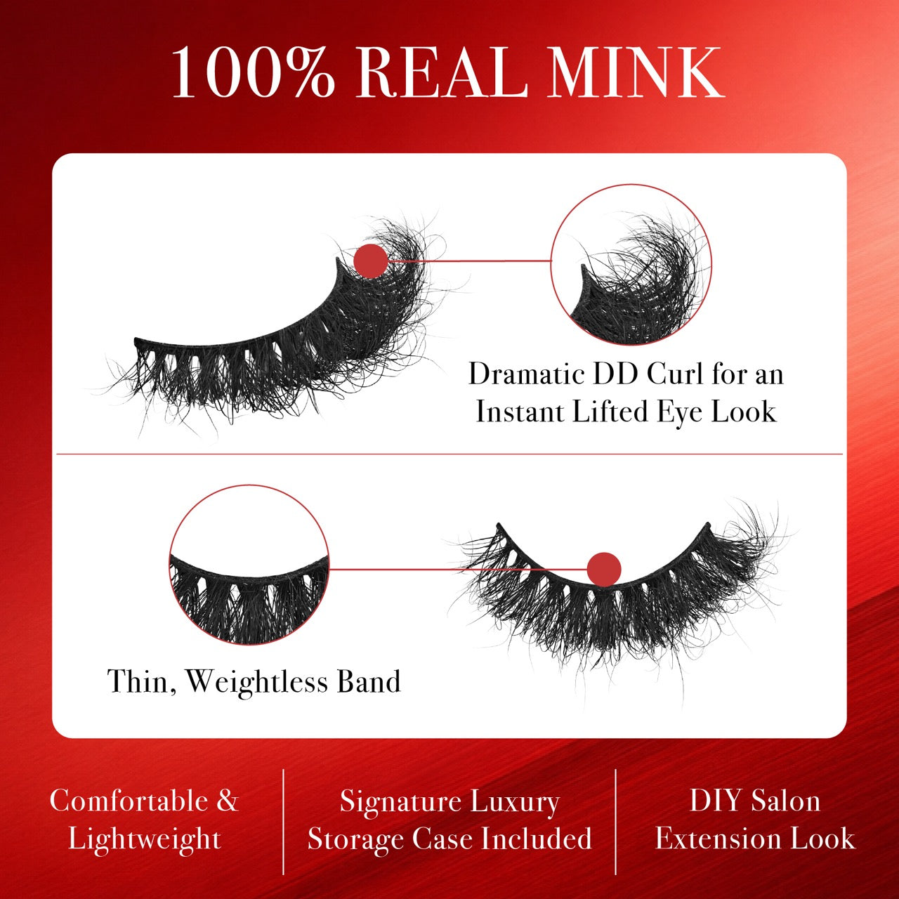 vdm03_extra_002"VLuxe 100% Real Mink DD Curl Strip Eyelashes with Luxury Case product view."