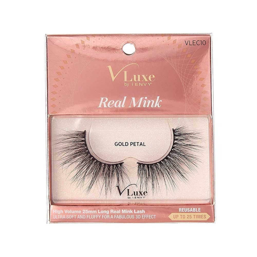 Real Mink Lashes - Gold Petal__Vluxe_VLEC10_main