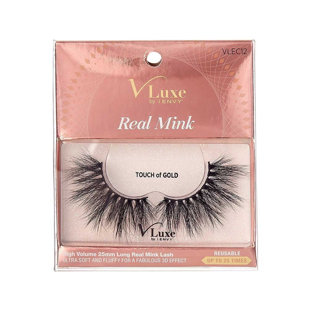 Real Mink Lashes - Touch of Gold__Vluxe_VLEC12_main
