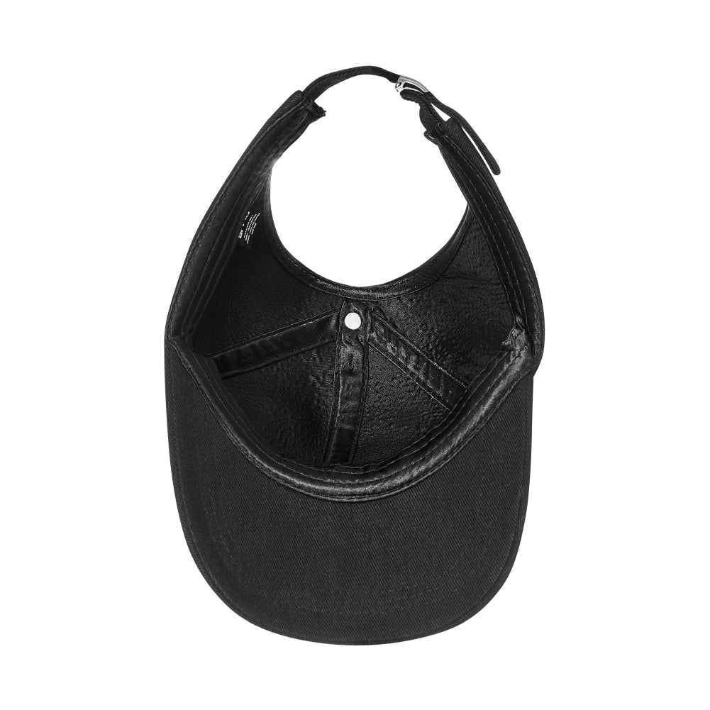fh064_extra_007 "Arria Backless Baseball Cap - Satin Lined Ponytail Hat for Curly & Natural Hair - Adjustable Open Back Sun Hat for High Bun, Updos & Top Knots, package back."